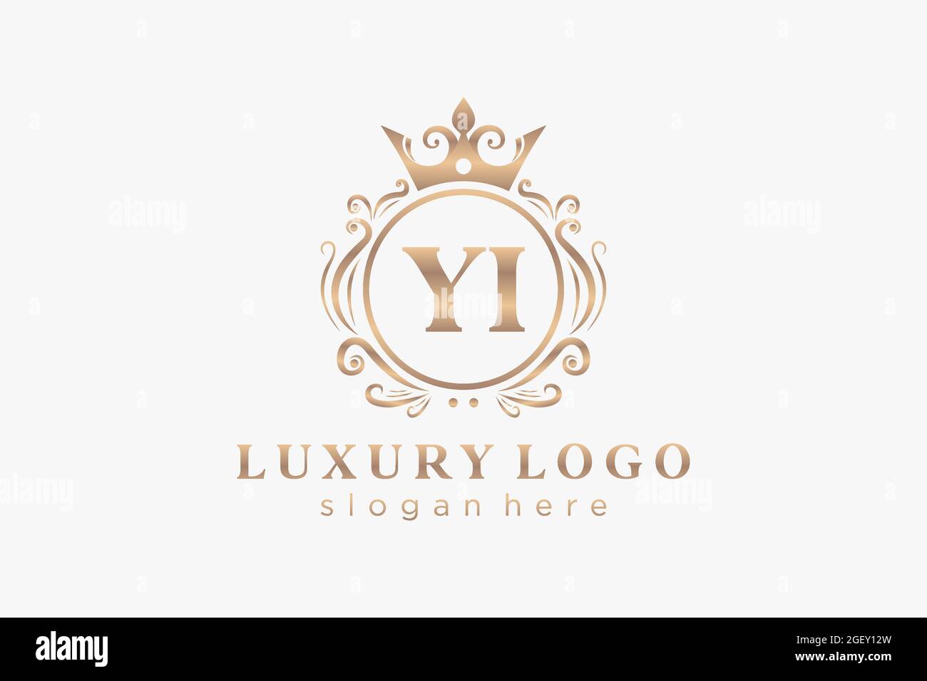 YI Letter Royal Luxury Logo template in vector art for Restaurant ...
