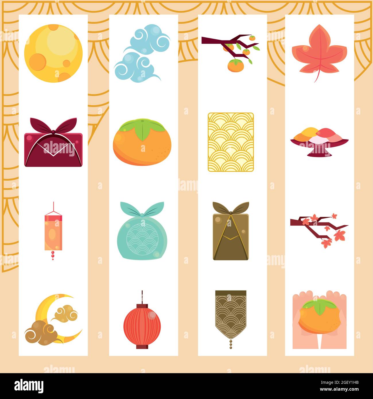 set of korean culture Stock Vector Image & Art - Alamy