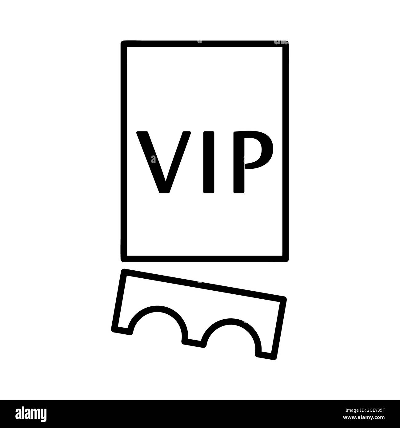 VIP icon blue, isolated on white background Stock Photo - Alamy