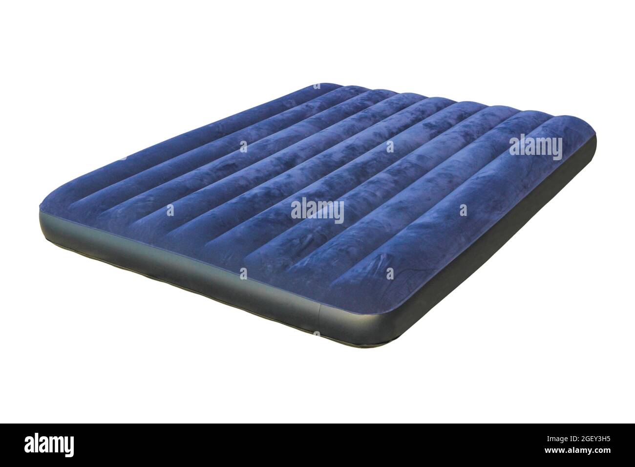 Inflatable camping mattress close up isolated on white background Stock Photo