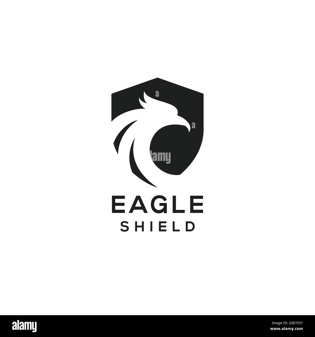 Eagle with shield logo design vector in black and white color modern retro  minimalist for business company or security Stock Vector Image \u0026 Art - Alamy, image size:1300x1390