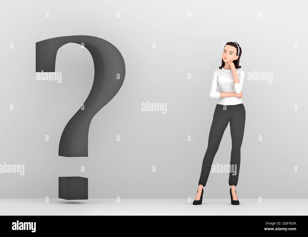 The concept of doubt and decision. The character of a young woman ...