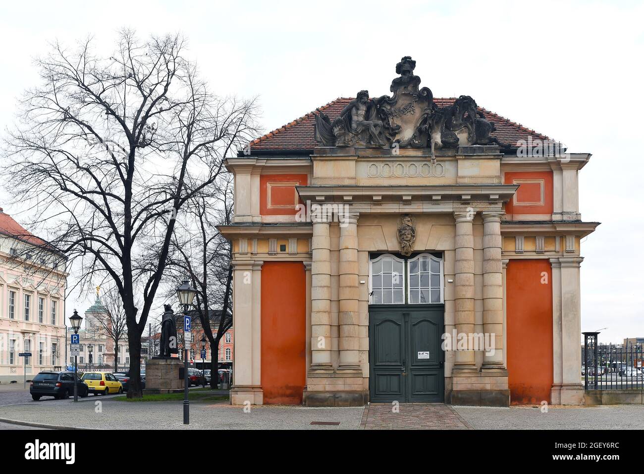 Potsdam, Germany - December 2, 2019: Side view of Filmmuseum Potsdam. Oldest film museum in Germany. Stock Photo