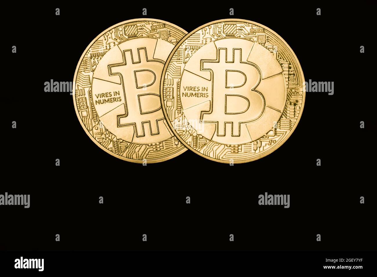 Bitcoin crypto gold silver coins hi-res stock photography and images - Alamy