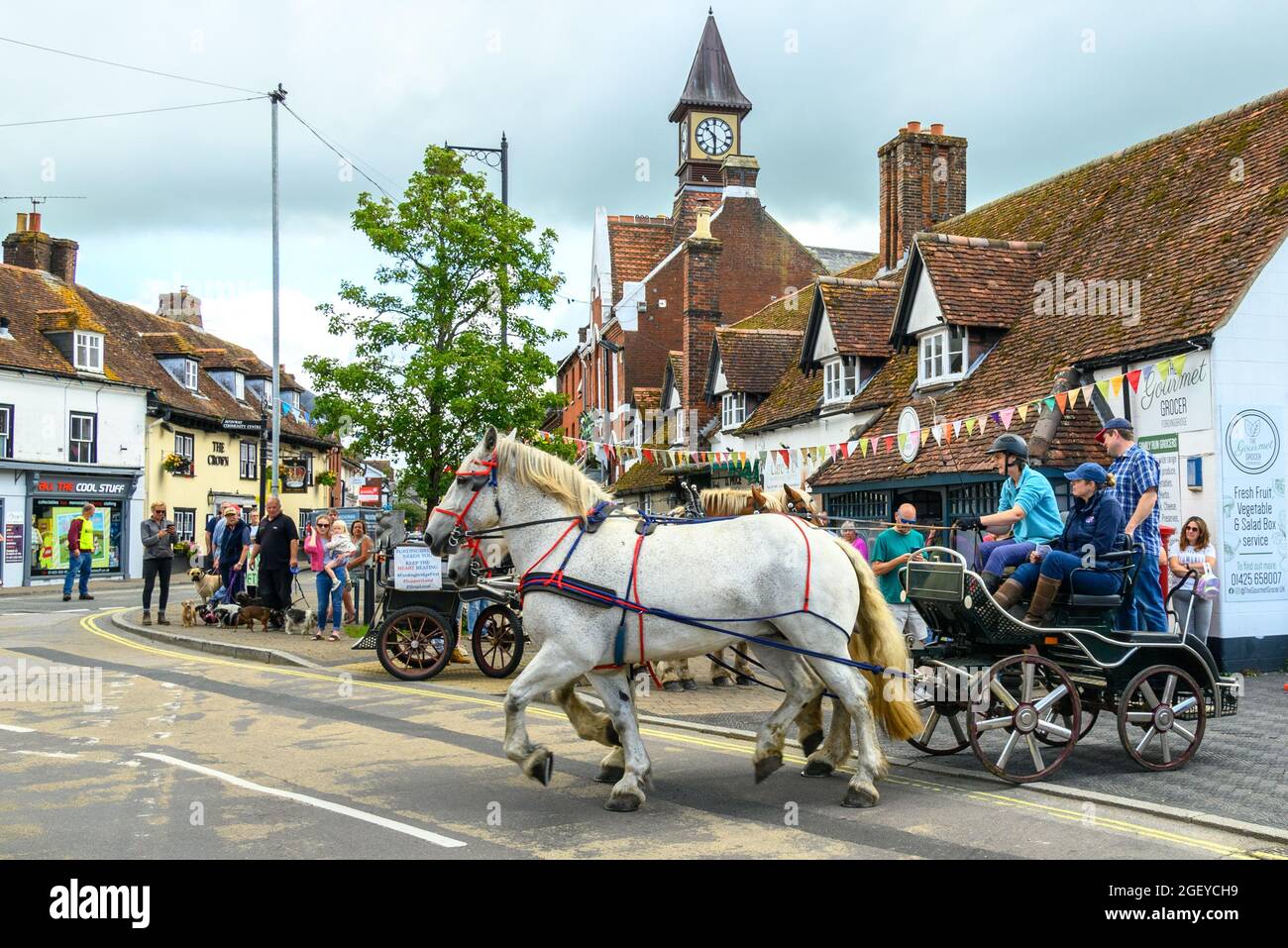 Fordingbridge, New Forest, Hampshire, UK. 22nd August, 2021. Members of