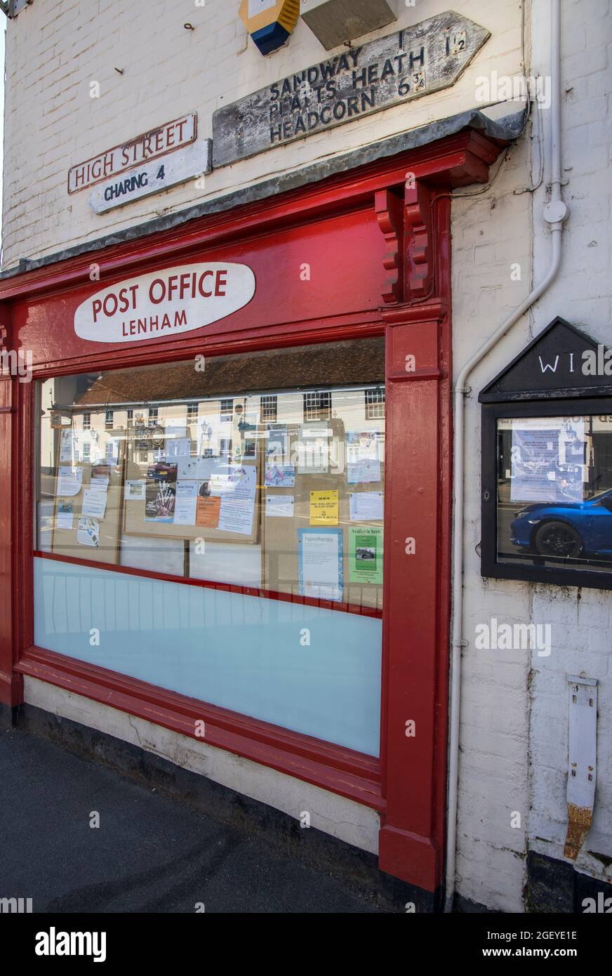 post office and WI notice board in the village of lenham in kent Stock