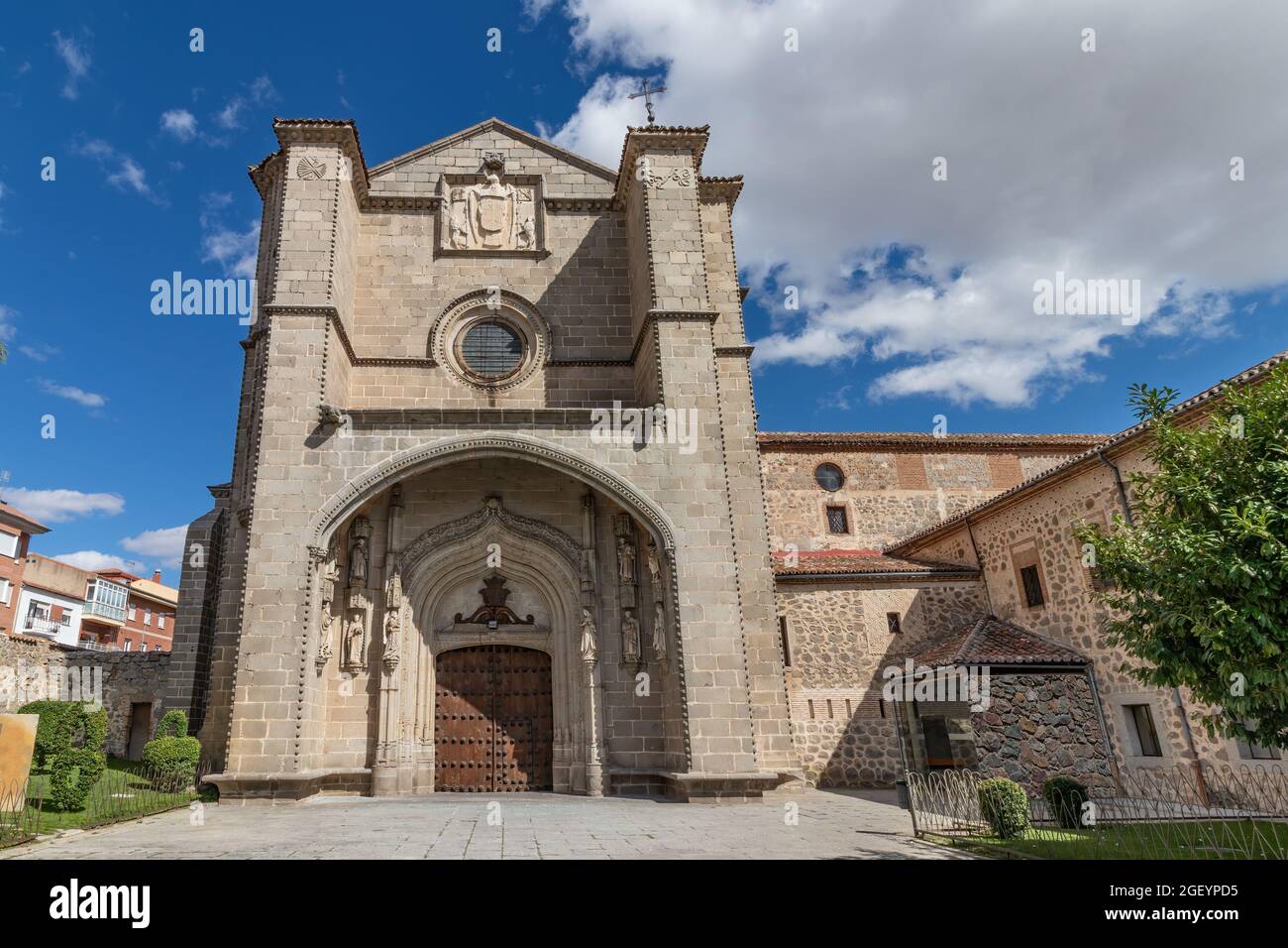The Royal Monastery of St. Thomas or Real Monasterio de Santo Tomás in Avila Spanish, was constructed from los Reyes Católicos, Fernando and Isabel, a Stock Photo