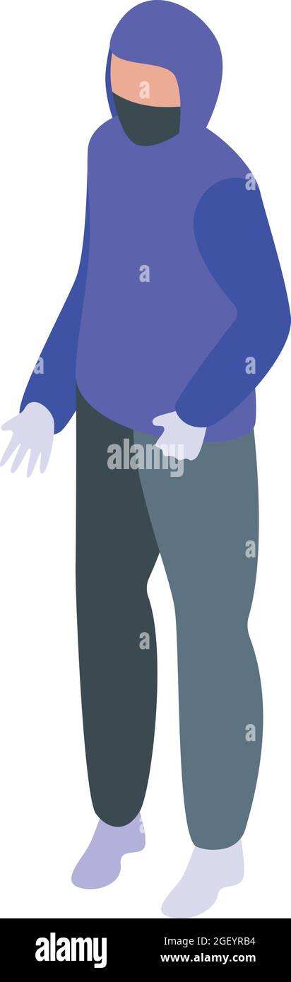 Anonymous icon isometric vector. Man person. Business job Stock Vector