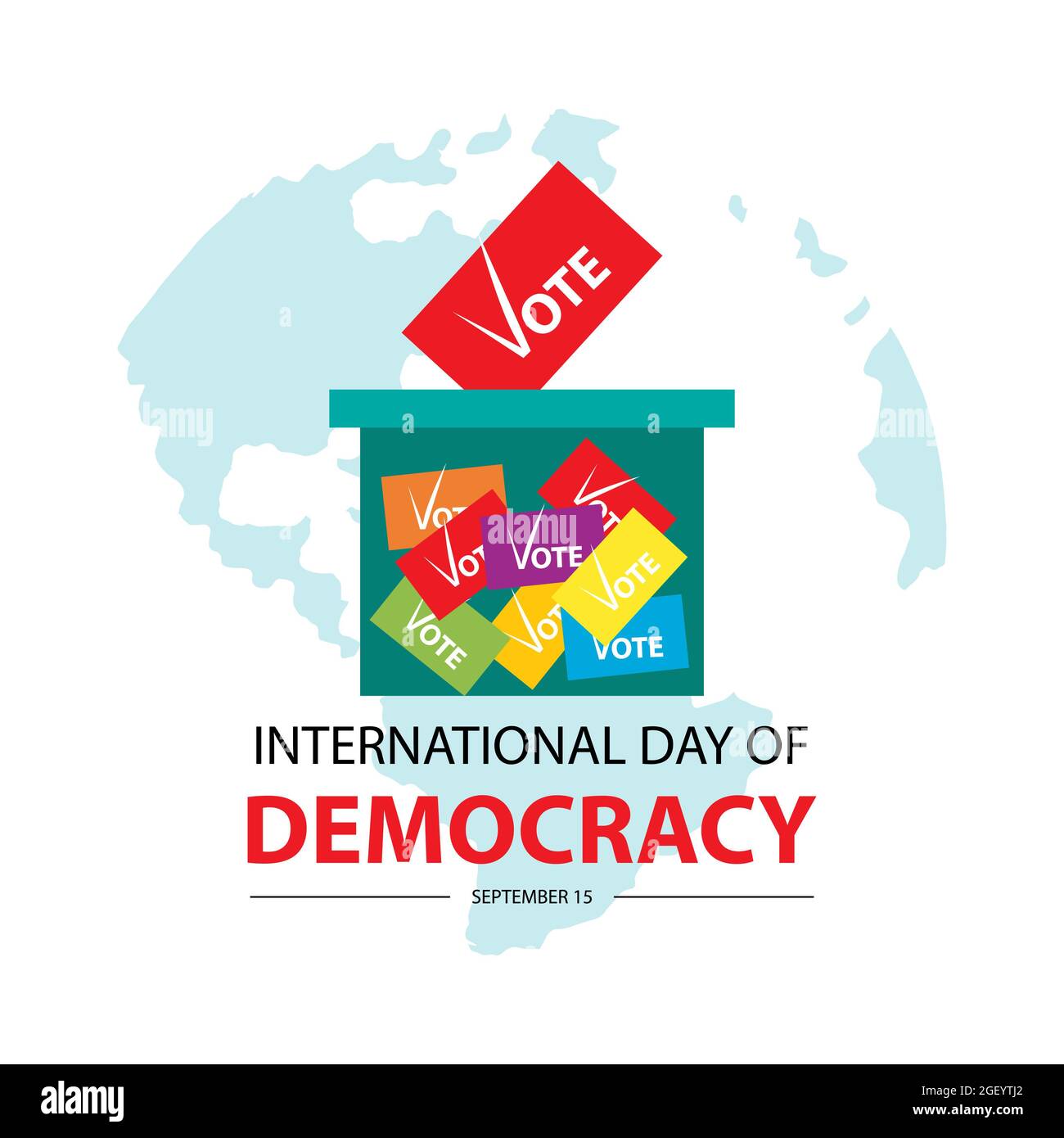 Poster For International Day Of Democracy September 15 Stock Photo - Alamy