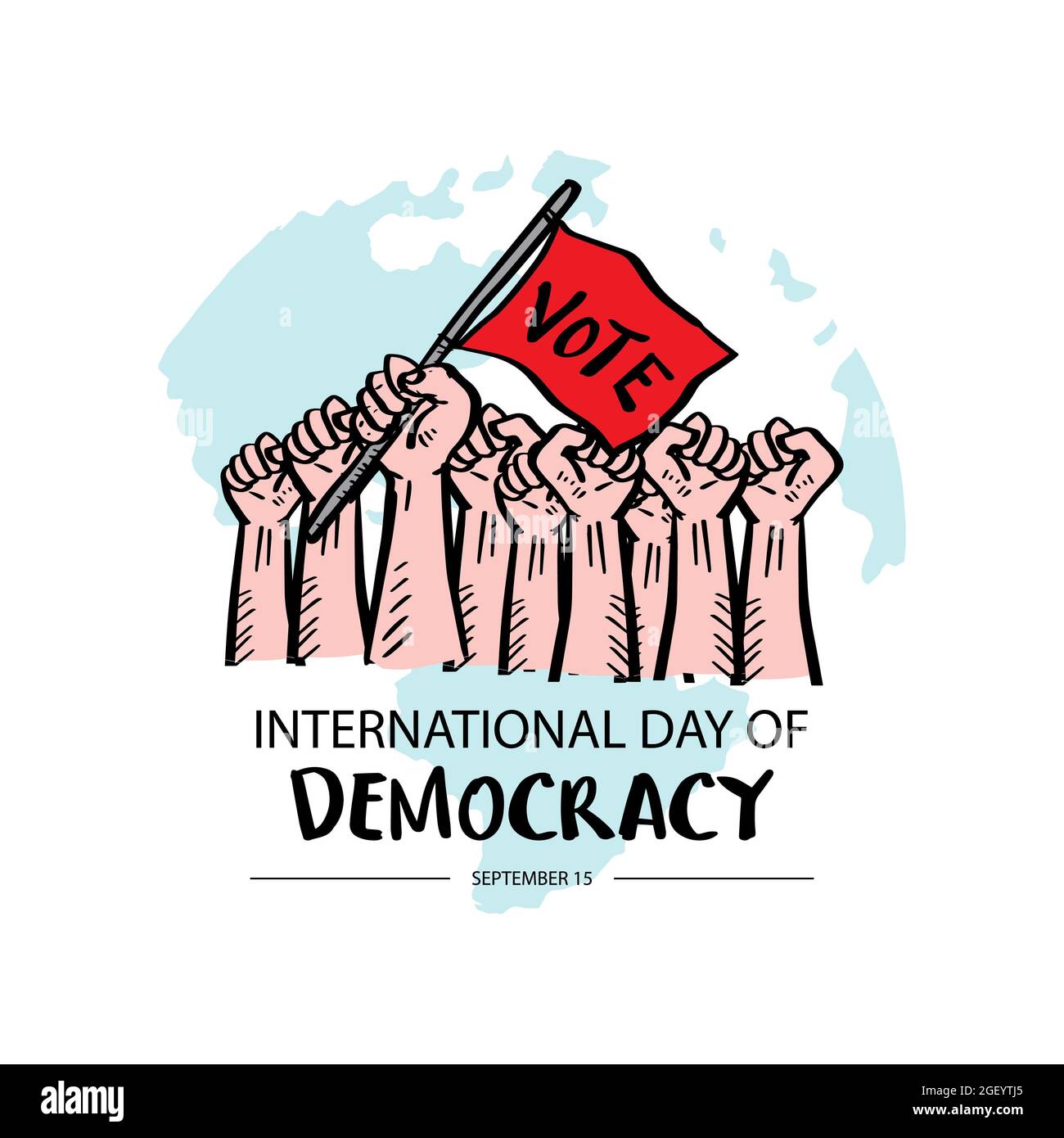 International day of democracy, September 15. Poster concept. Stock Photo
