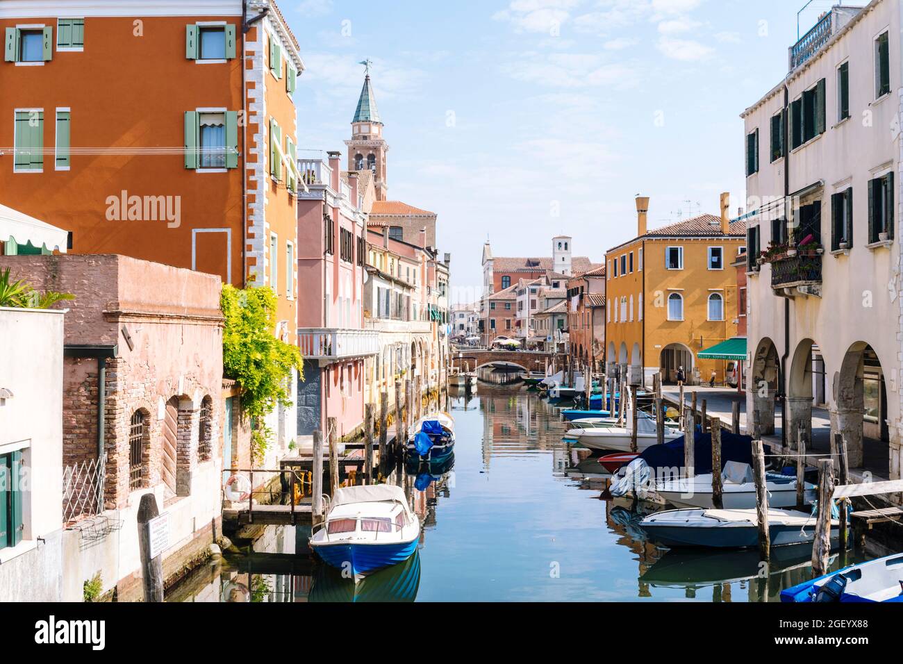 Chioggia in Veneto region/Italy: Cityview with Canale Vena Stock Photo