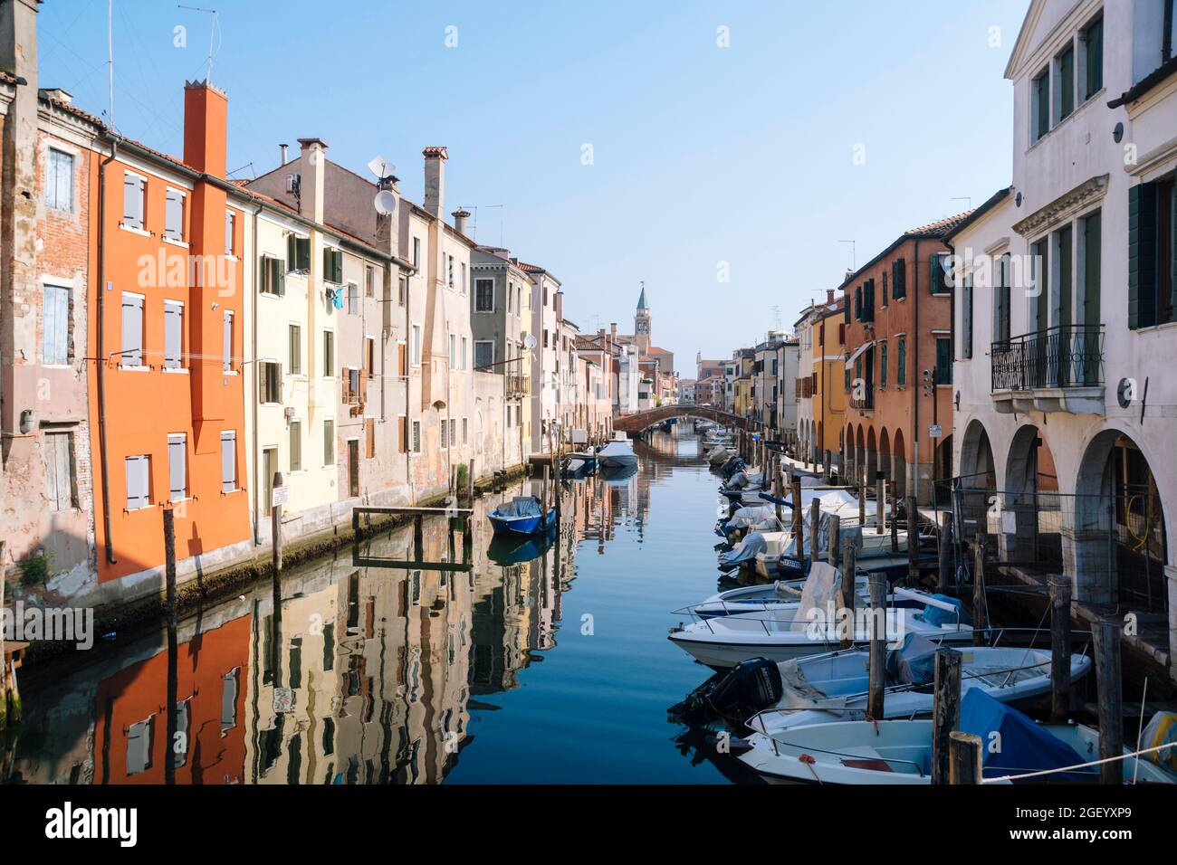 Chioggia in Veneto region/Italy: Cityview with Canale Vena Stock Photo