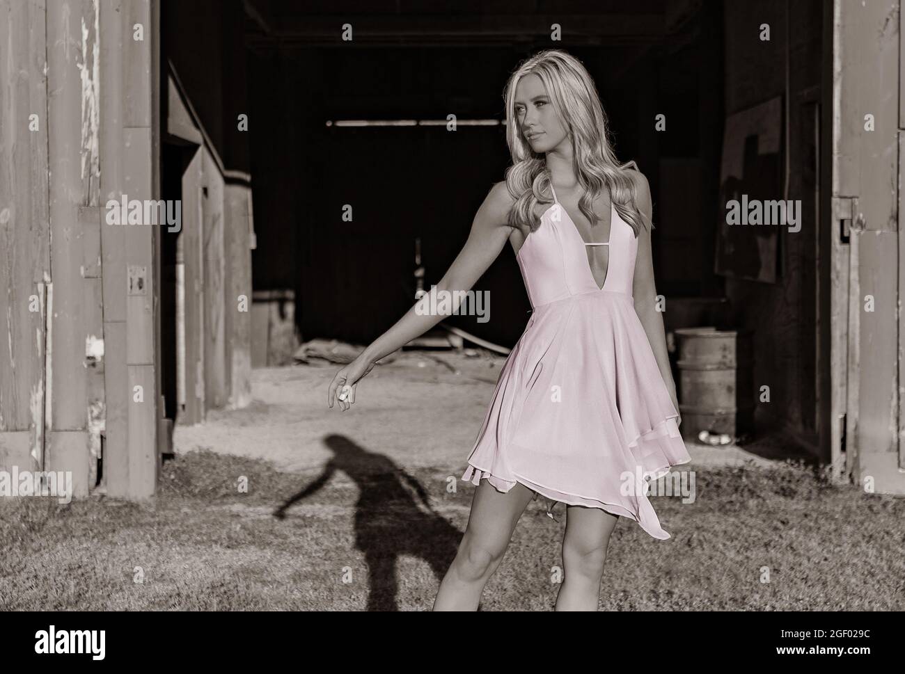 Cowgirl Ballerina Stock Photo