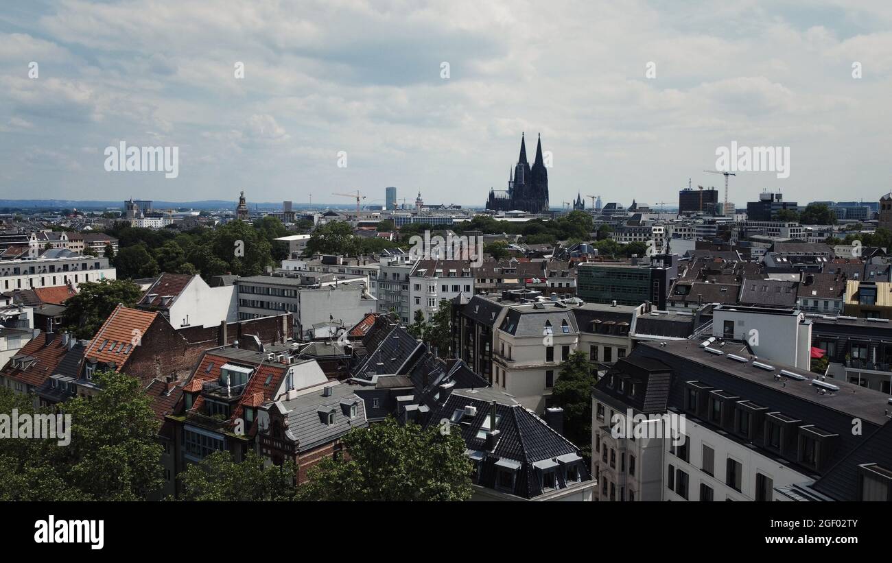 Over the rooftops of Cologne Germany Stock Photo - Alamy