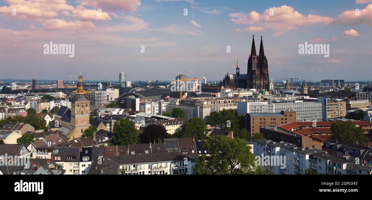 Over the rooftops of Cologne Germany - CITY OF COLOGNE GERMANY - JUNE ...