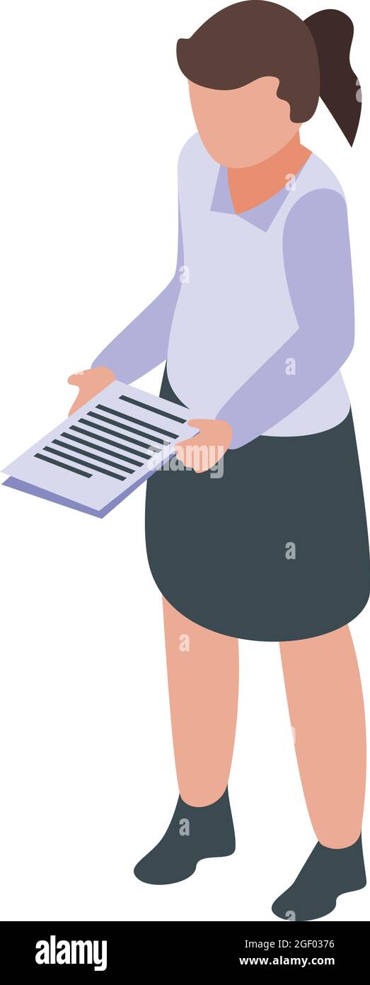Bank worker icon isometric vector. Finance manager. Office service Stock Vector