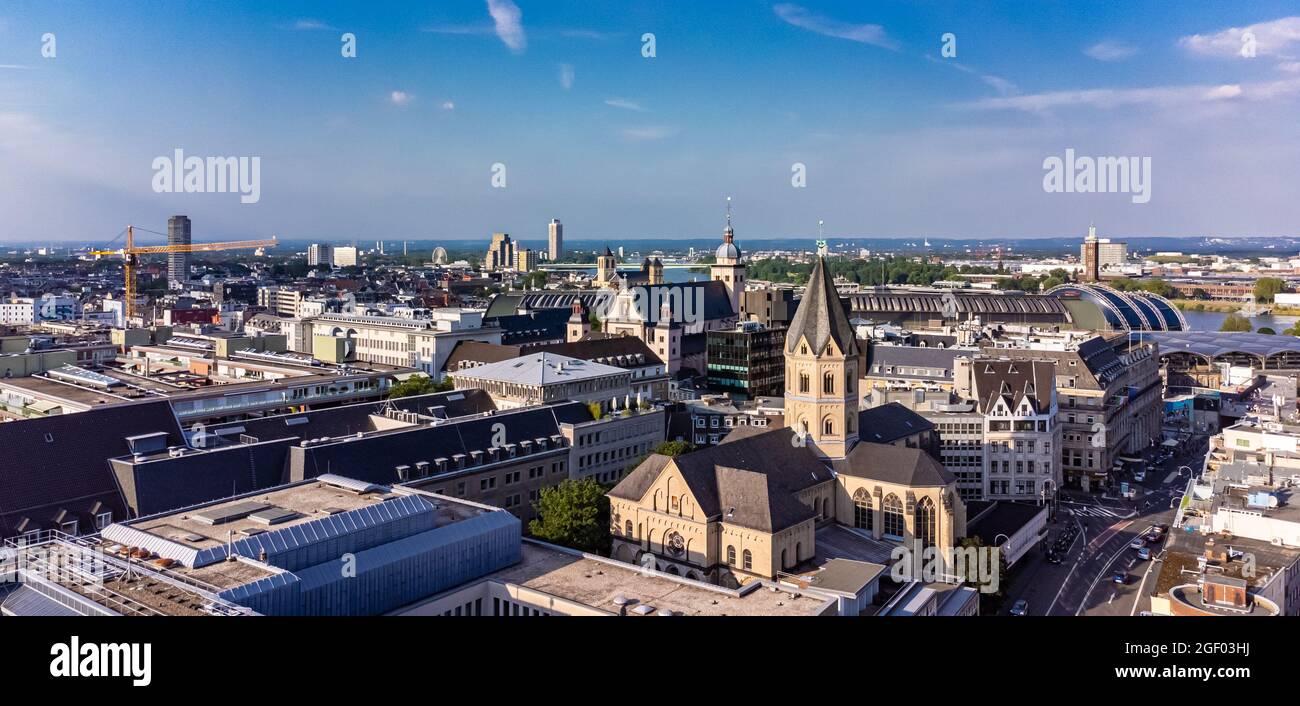 Over the rooftops of Cologne Germany - CITY OF COLOGNE GERMANY - JUNE ...