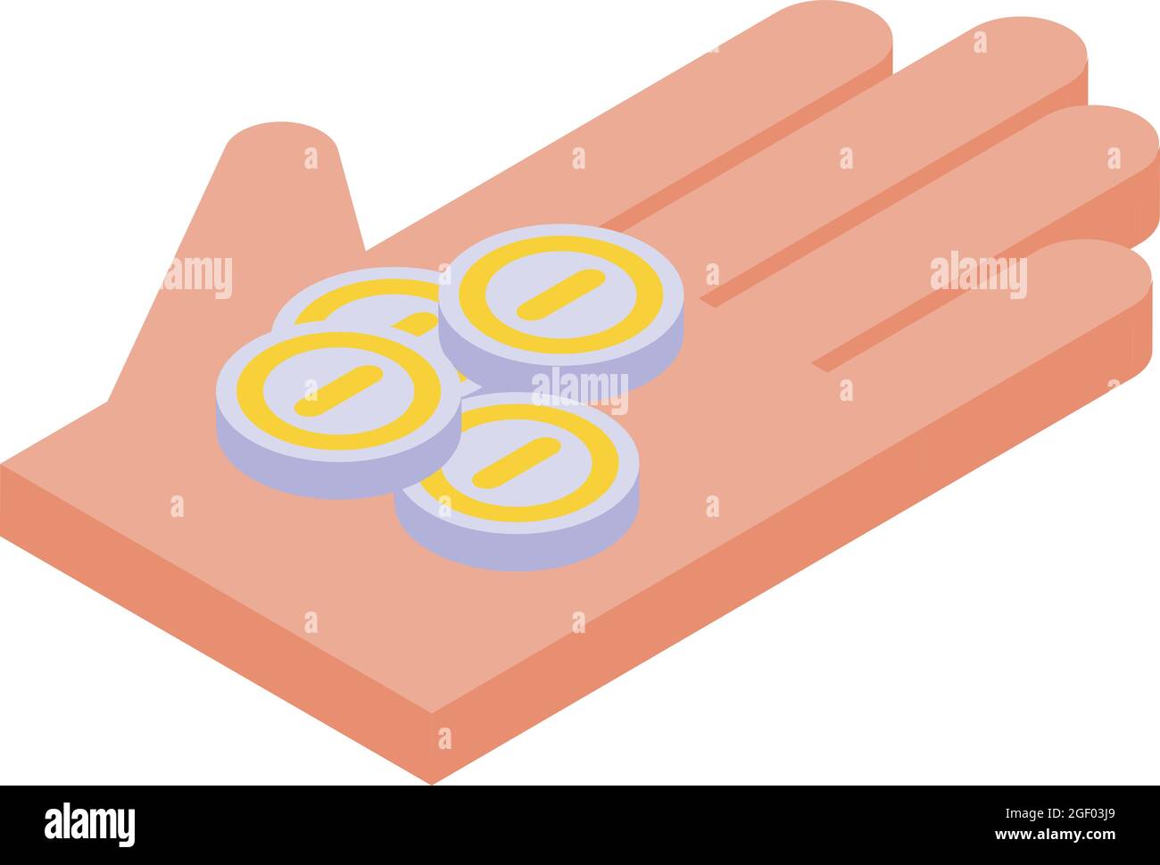 Give money support icon isometric vector. Financial investor. Capital ...