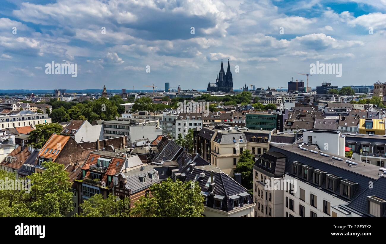Over the rooftops of Cologne Germany - CITY OF COLOGNE GERMANY - JUNE ...
