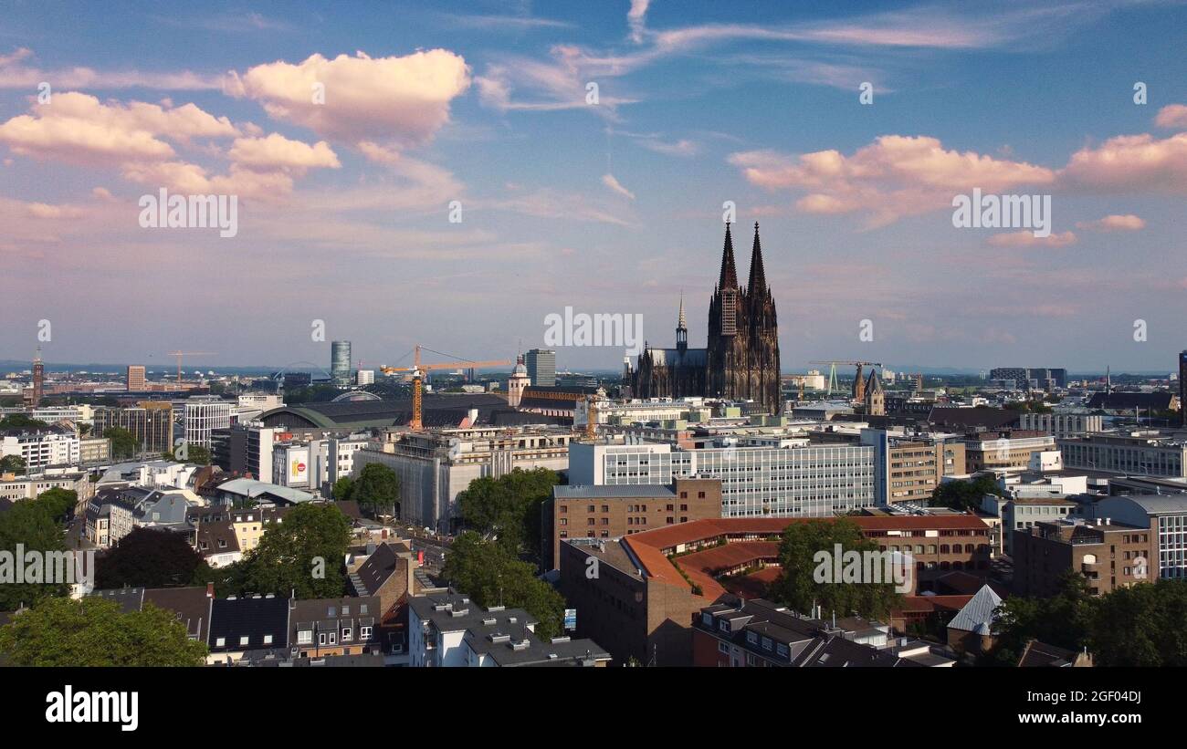 Over the rooftops of Cologne Germany - CITY OF COLOGNE GERMANY - JUNE ...