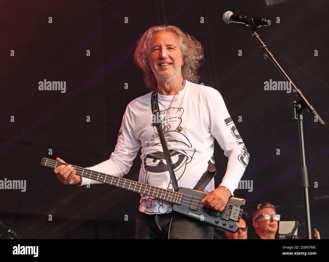 Non Exclusive: Nick Feldman, Wang Chung, Rewind Festival South, Henley-On-Thames, UK, 21 August 2021, Photo by Richard Goldschmidt Stock Photo