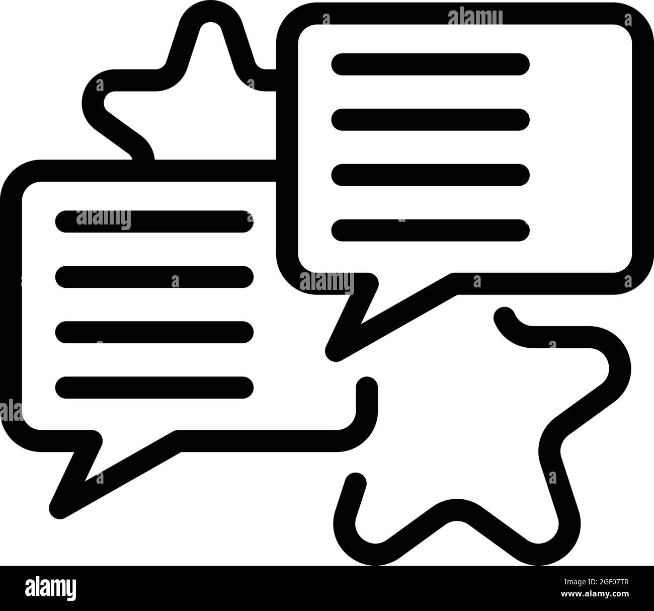 Chat management icon outline vector. Work job. Business project Stock ...
