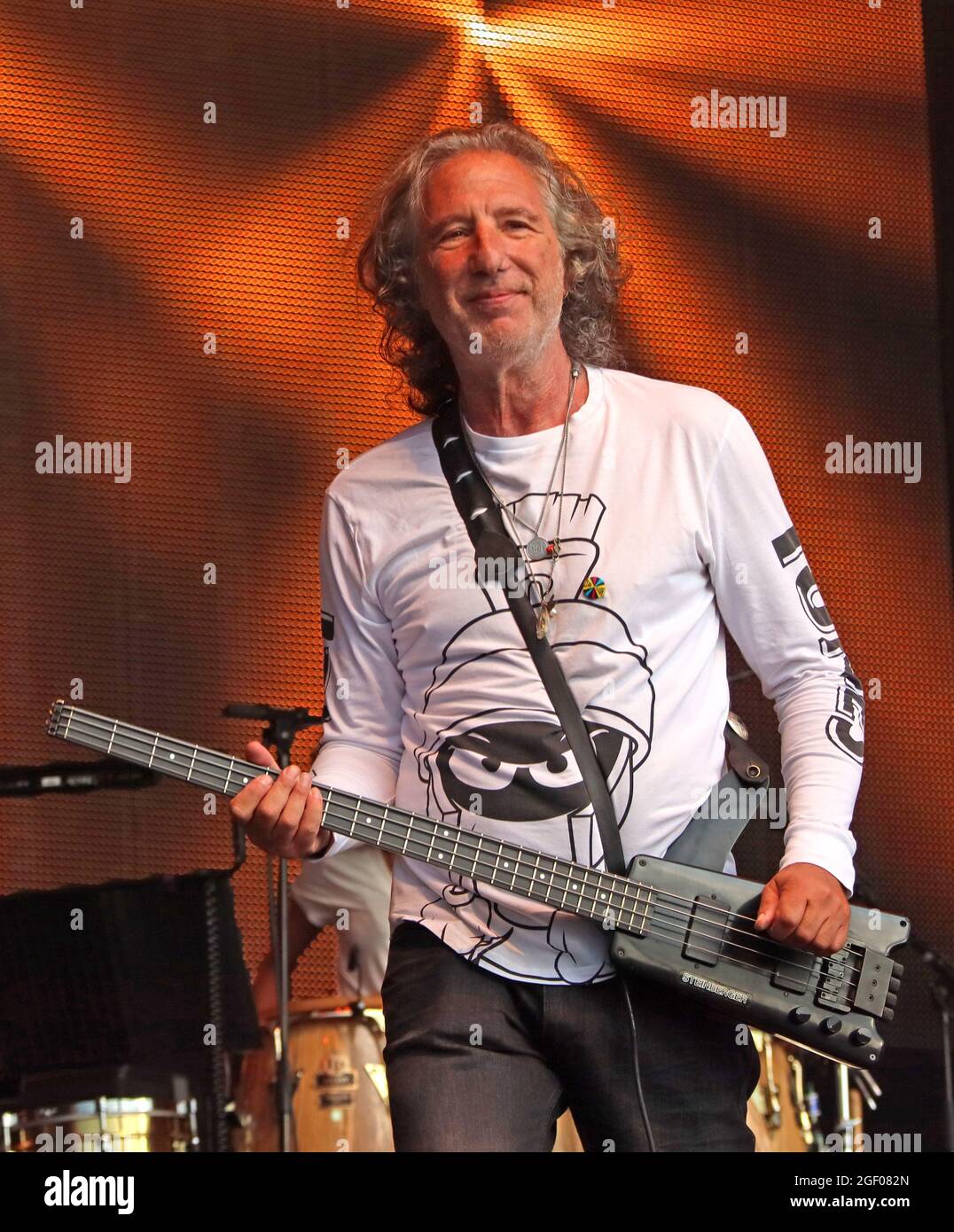 Non Exclusive: Nick Feldman, Wang Chung, Rewind Festival South, Henley-On-Thames, UK, 21 August 2021, Photo by Richard Goldschmidt Stock Photo