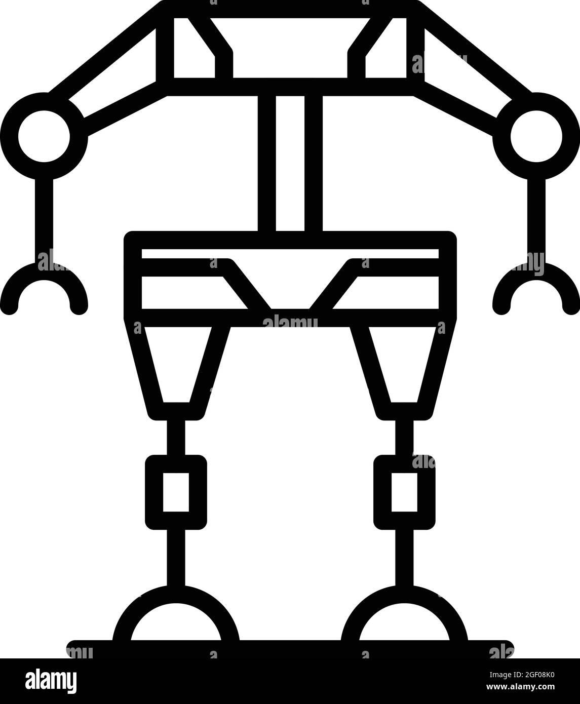 Exosuit icon outline vector. Exoskeleton suit. Robot man Stock Vector