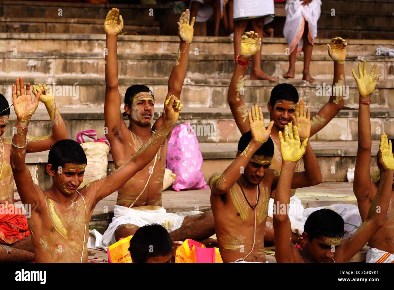 Indian Hindu offering Rituals During