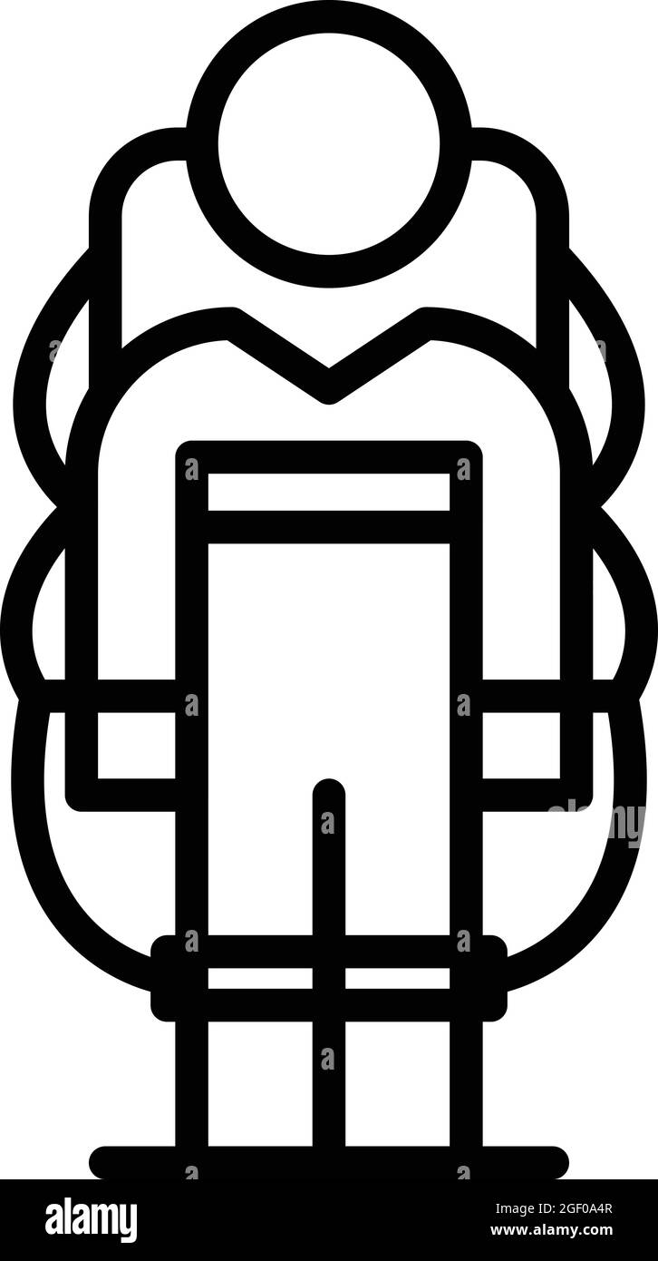 Army exosuit icon outline vector. Robot suit. Exoskeleton future Stock Vector