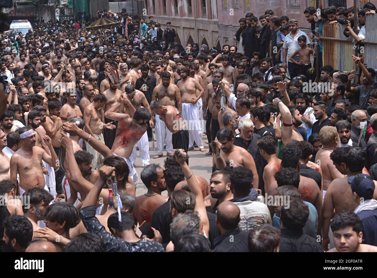 (8/19/2021) Pakistani Shiite Muslim take a part in a procession to mark ...