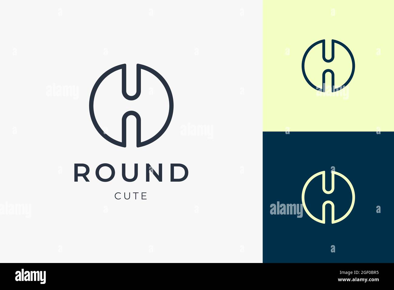 Letter h logo in simple and clean shape Stock Vector