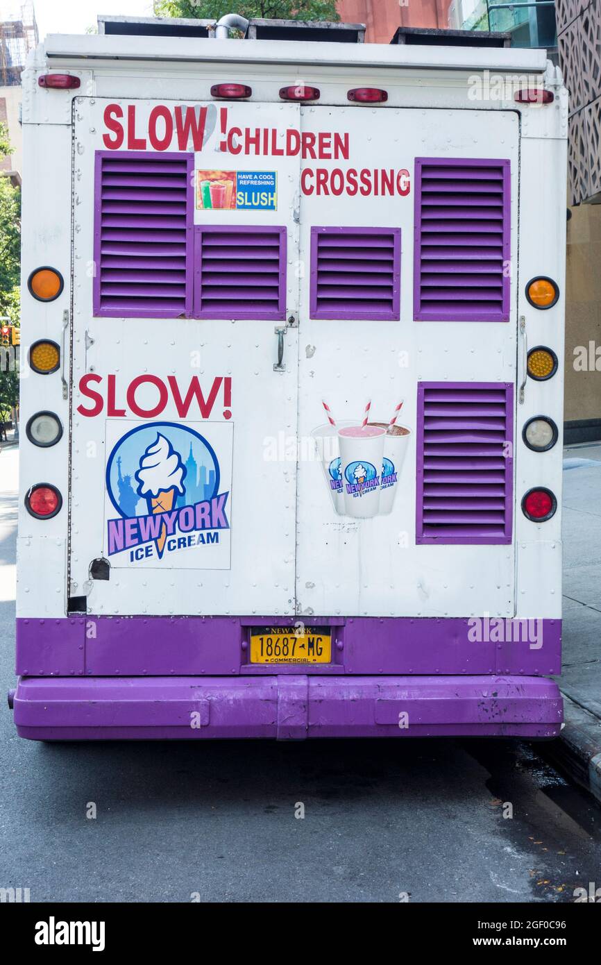 Ice cream truck in New York City, NY, USA Stock Photo