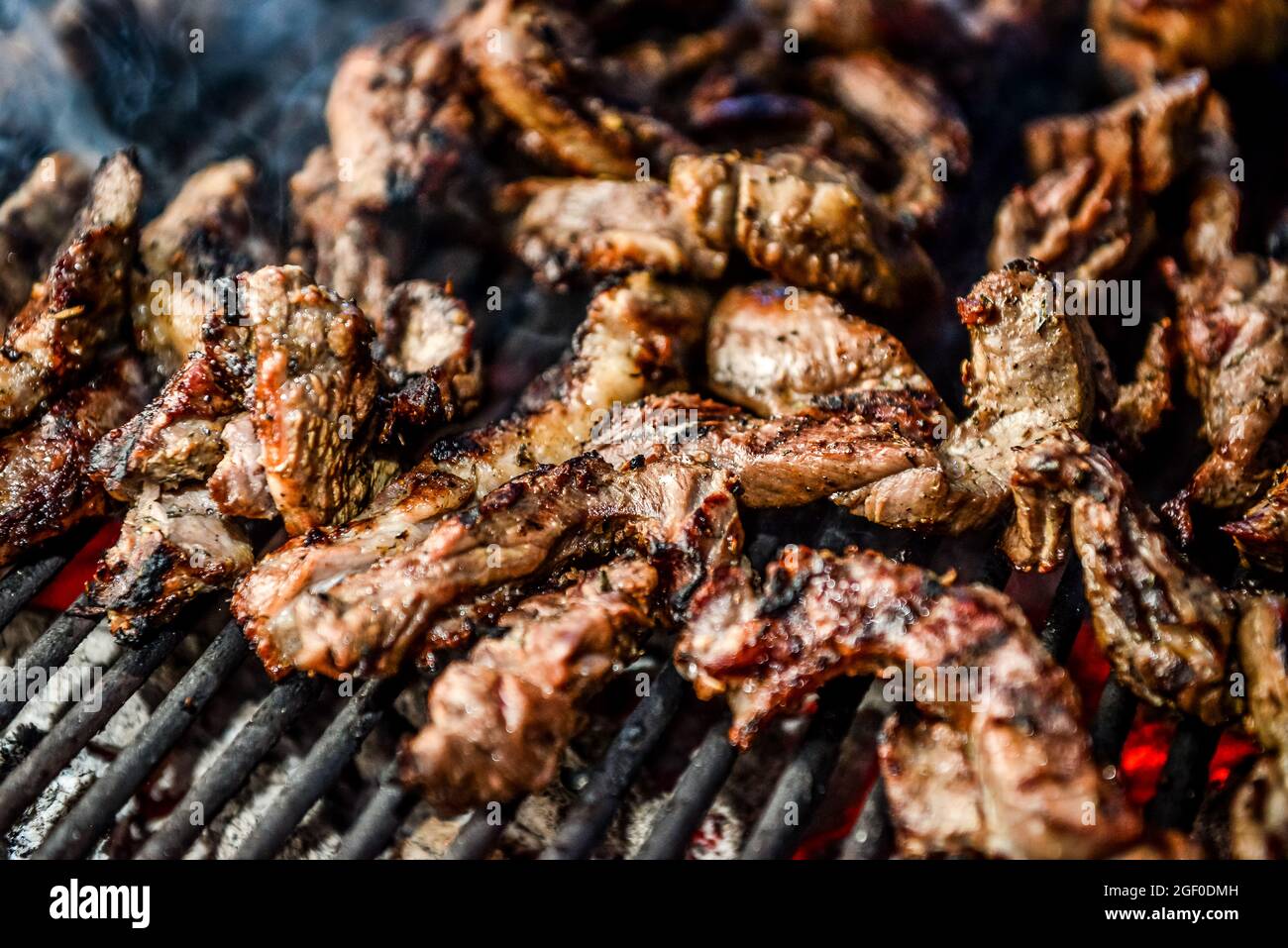 A closeup of delicious barbecue on a grill Stock Photo - Alamy