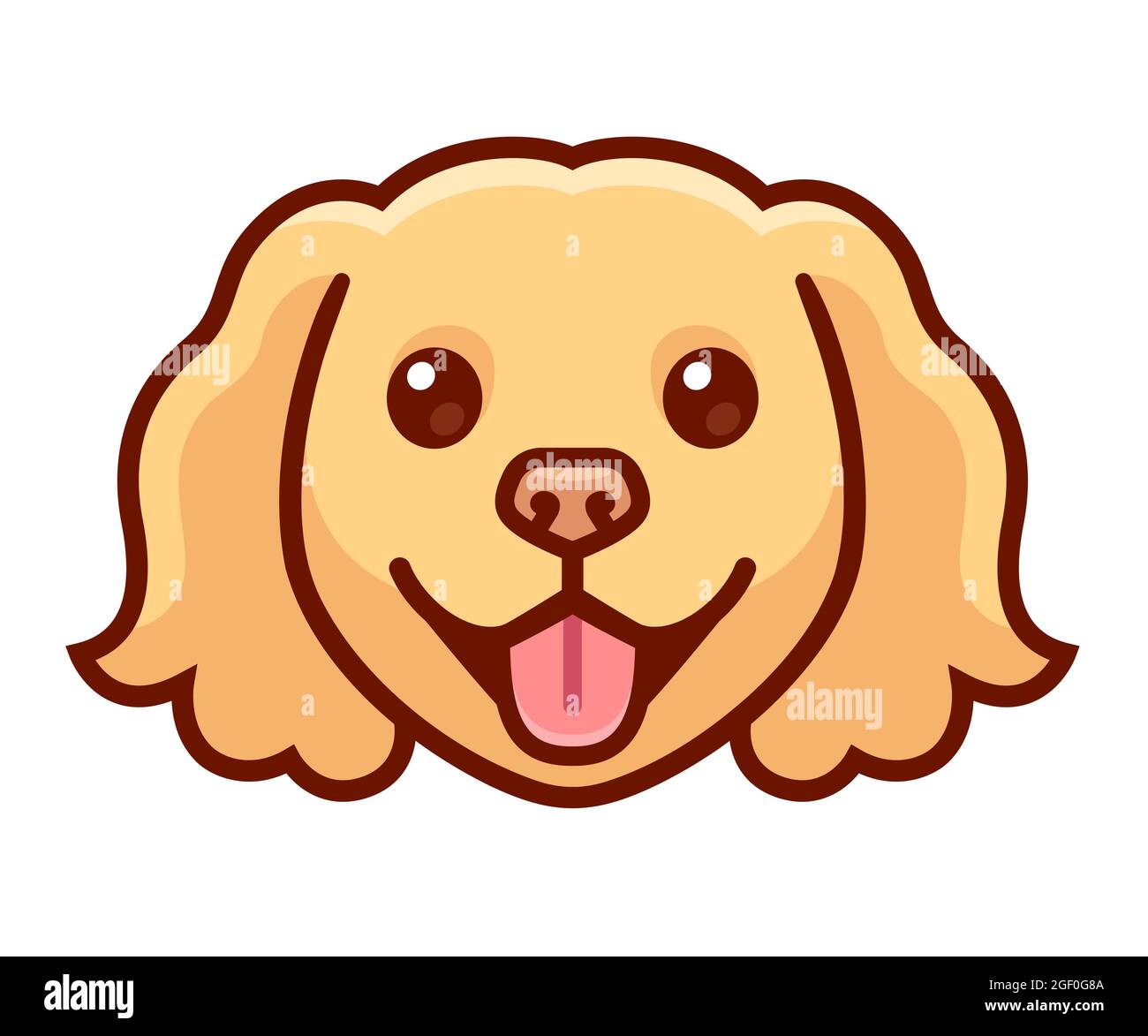Funny cartoon Spaniel head drawing. Cute dog with long ears, vector clip  art illustration Stock Vector Image & Art - Alamy