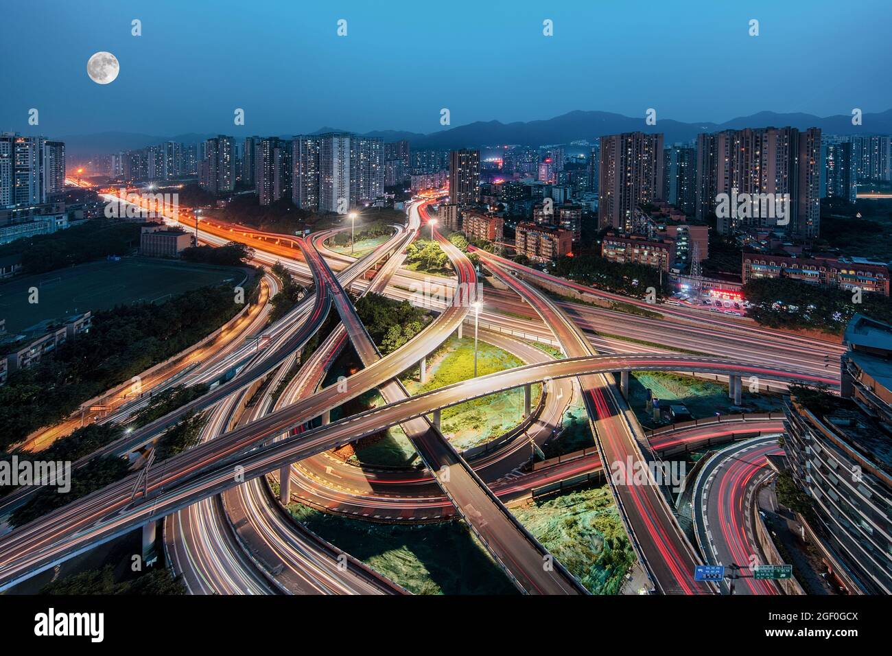 Chongqing urban architecture - overpasses Stock Photo