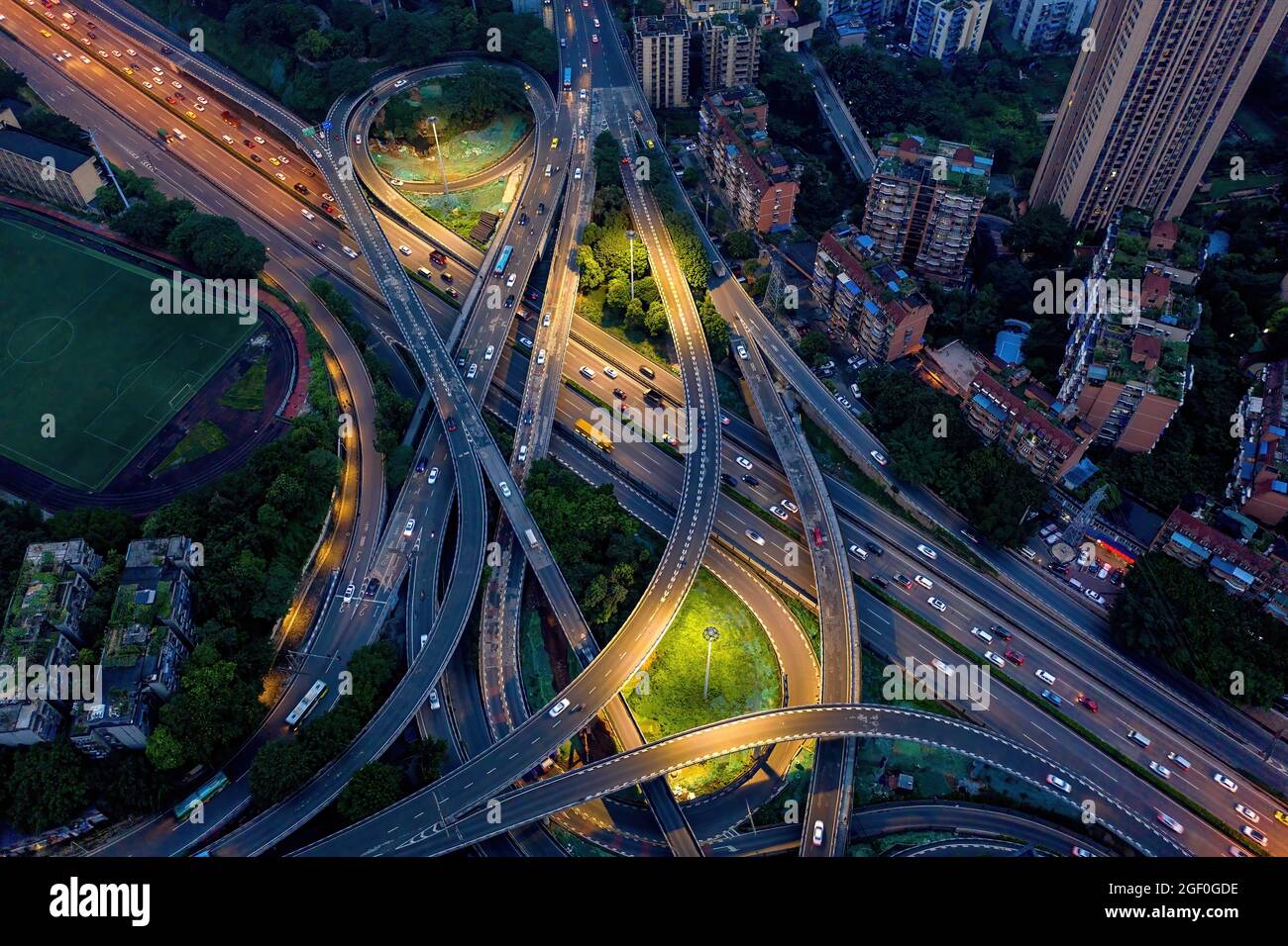 Chongqing urban architecture - overpasses Stock Photo