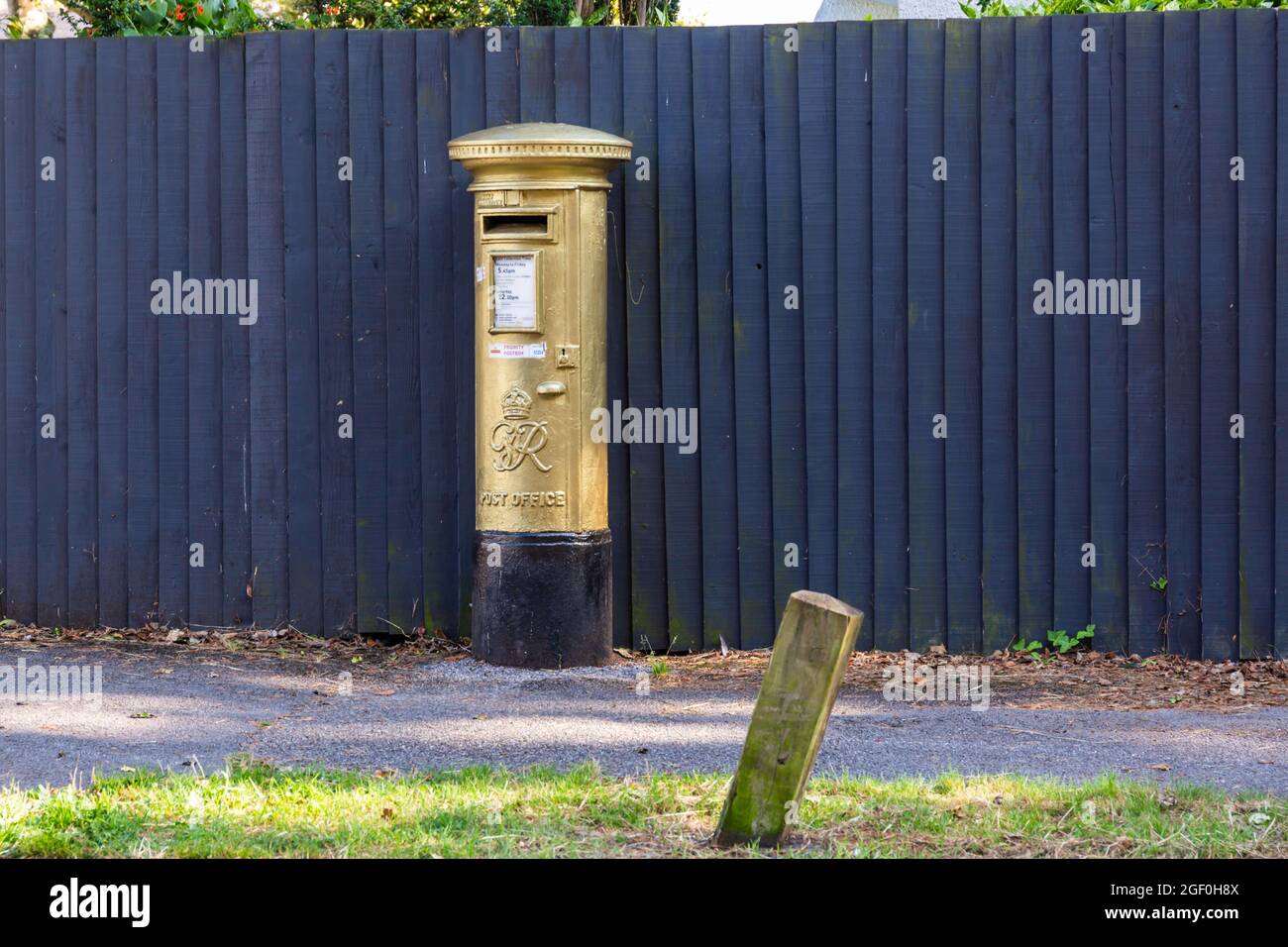 Poole Dorset, UK. 22nd August 2021. A George VI postbox post box in ...