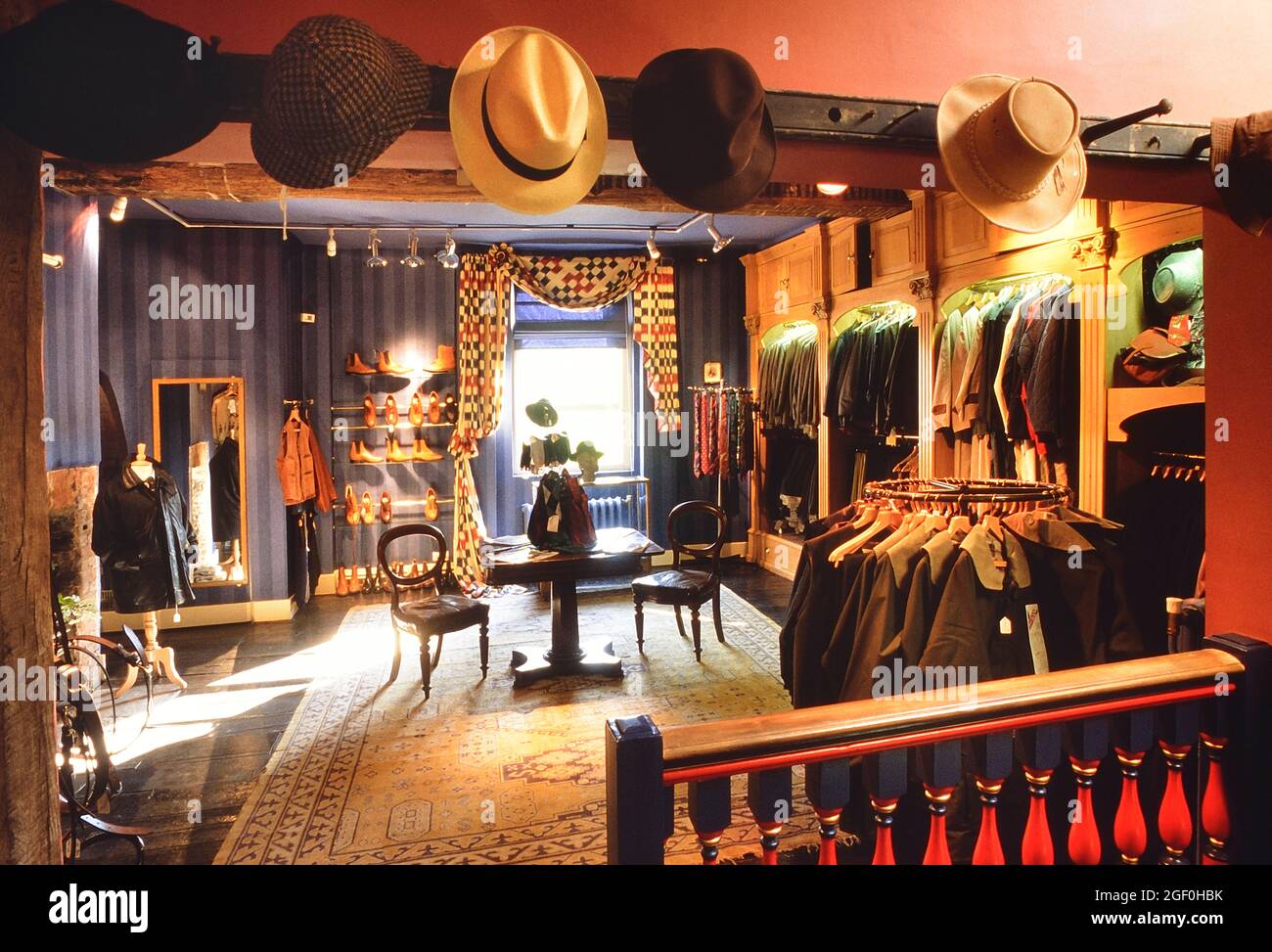 Interior of the old country outfitters Ralph Ellerkers Saddle and harnessmaker shop. Walmgate, York, Yorkshire, England, UK. Circa 1980s Stock Photo