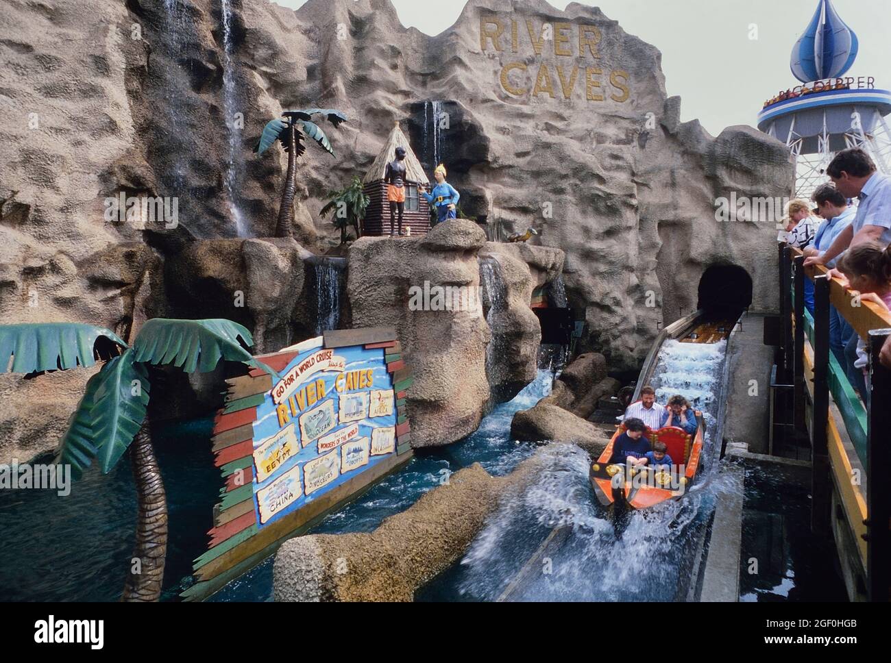 The River Caves ride, Blackpool Pleasure Beach, Lancashire, England, UK. Circa 1988 Stock Photo