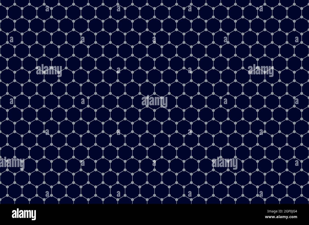 Graphene seamless pattern background. Tile of two-dimensional honeycomb lattice, schematic structure of a single layer of carbon atoms. Stock Photo