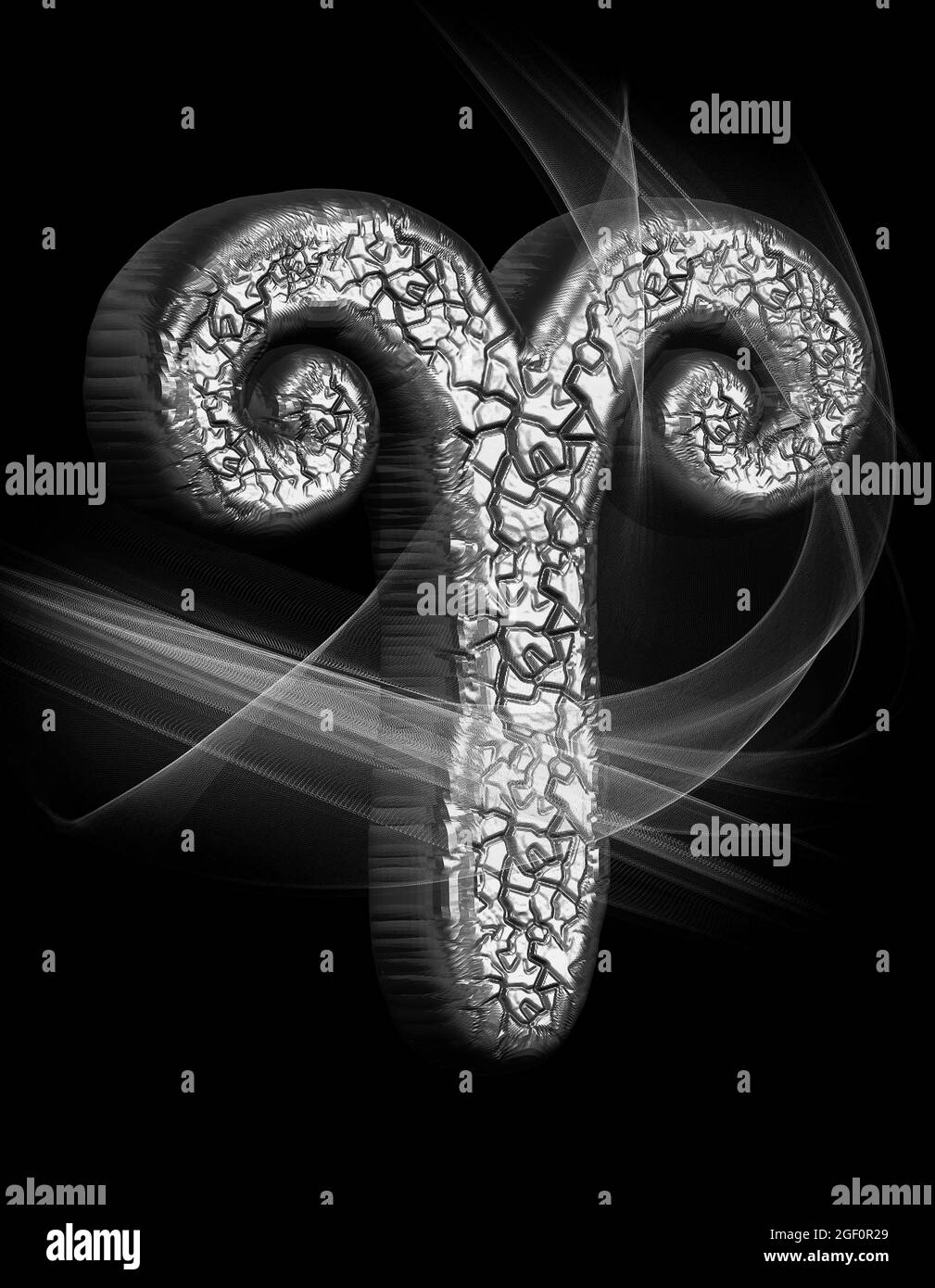 art; 3D graphics; signs of the zodiac; creative; Jewel, Aries Stock