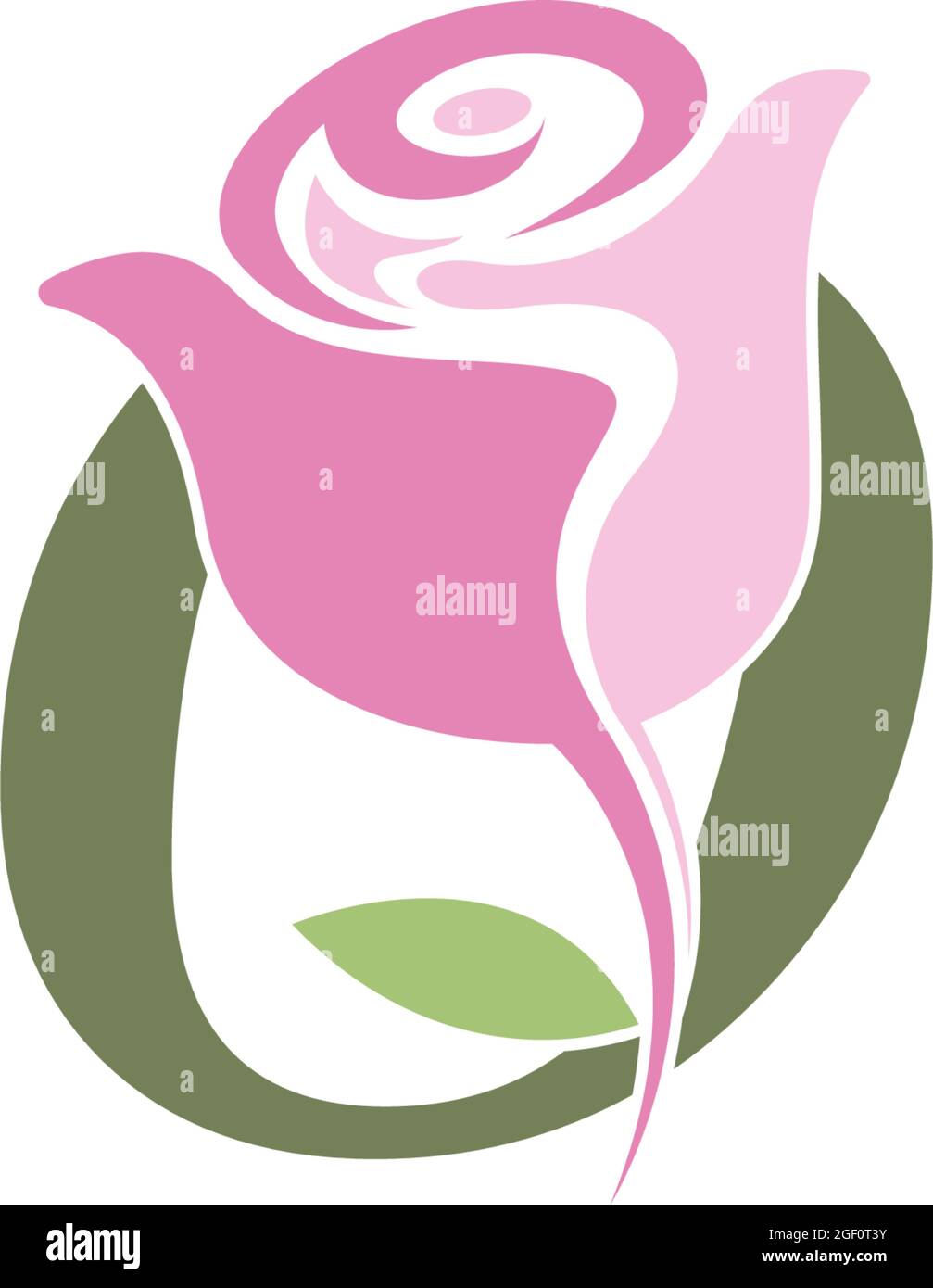 Number zero with rose icon logo vector template illustration Stock Vector