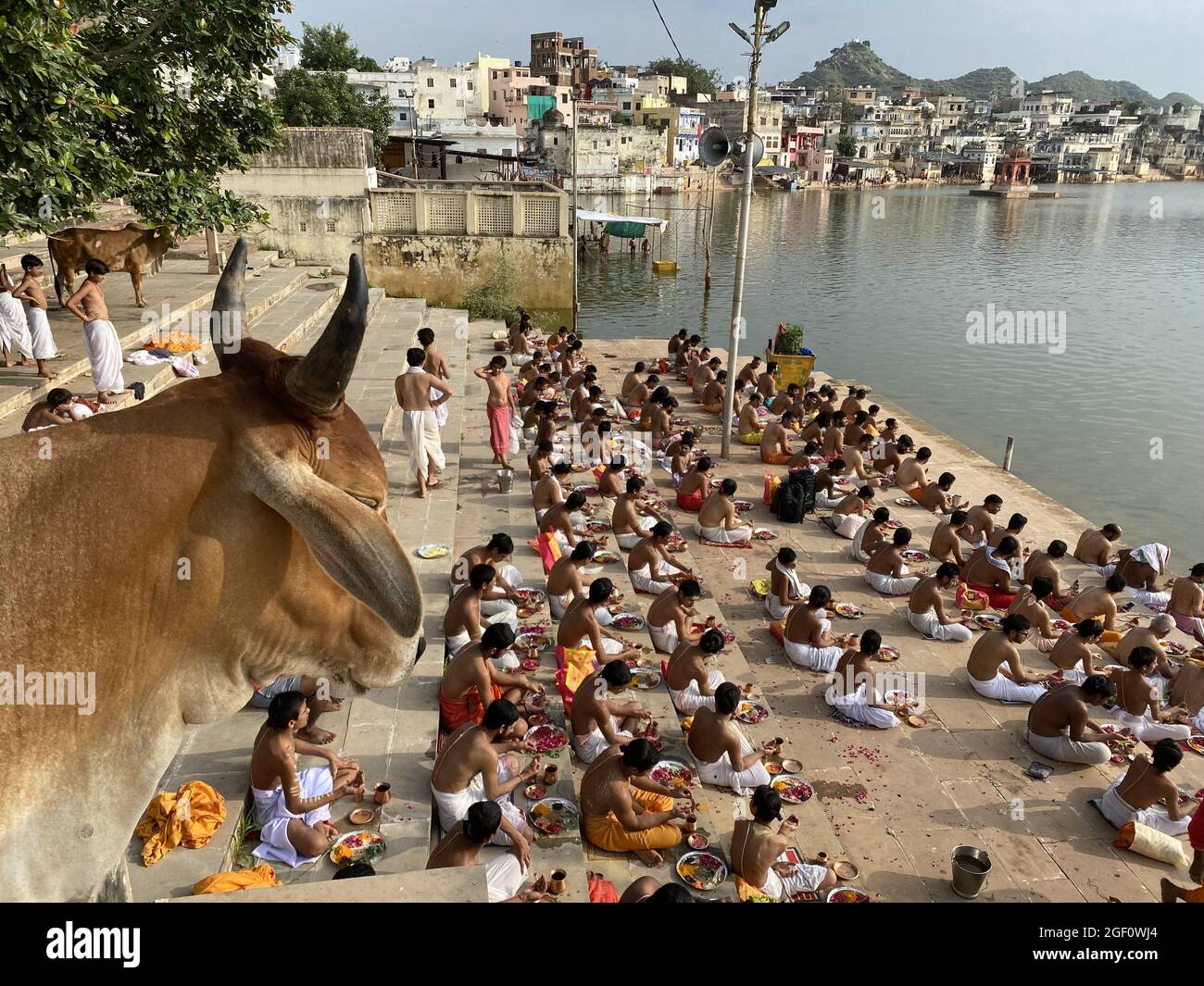 Indian Hindu offering Rituals During