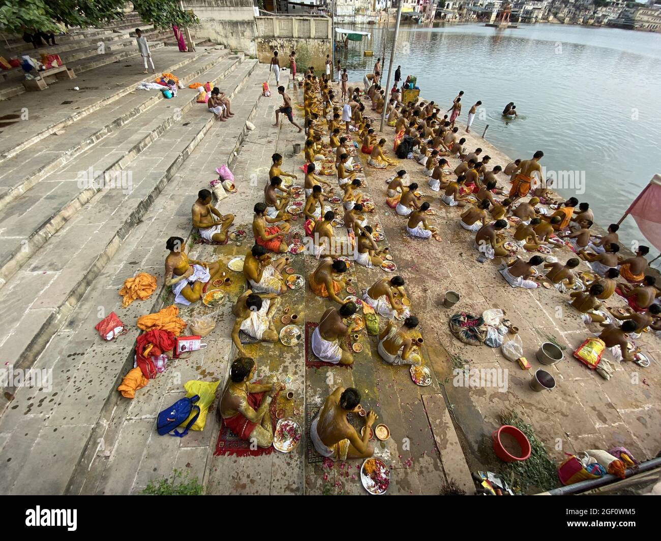 Indian Hindu offering Rituals During