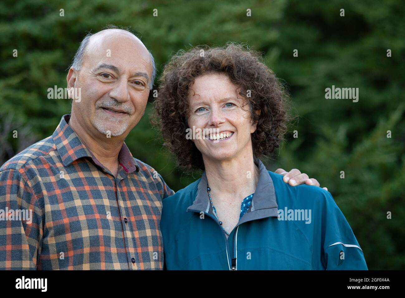 Anchorage Democrat Les Gara is pictured here with wife, Kelly, after his August 20, 2021, announcement that he is running for governor of Alaska. Stock Photo