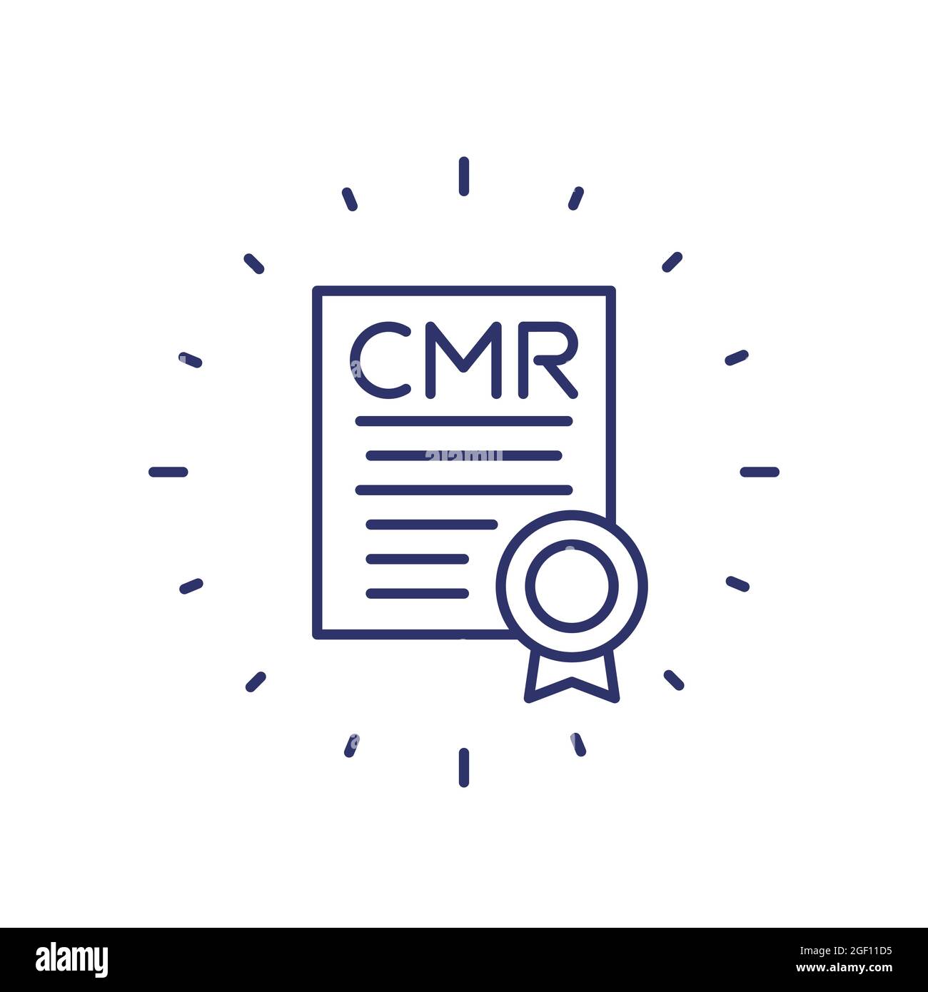 CMR transport document line icon on white Stock Vector Image & Art - Alamy