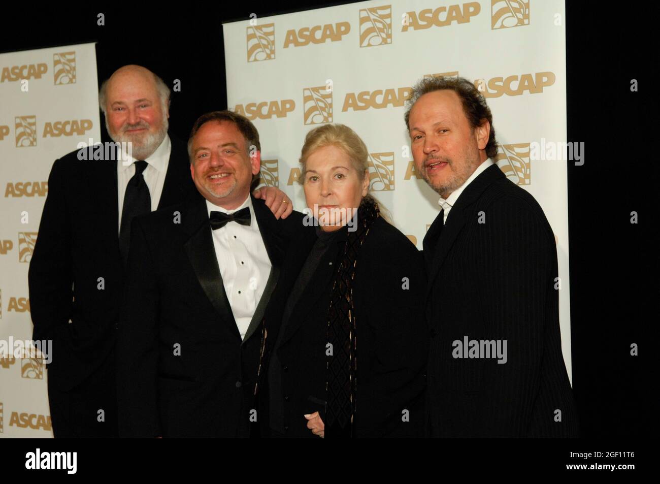 Actor Rob Reiner, Marc Shaiman, Marilyn Bergman and actor Billy Crystal attends red carpet arrivals at 2007 ASCAP Film & Television Music Awards at Kodak Theatre on April 17, 2007 in Hollywood, California, Stock Photo