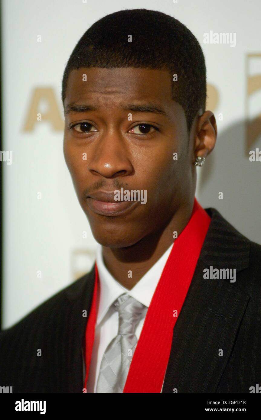 Jaron 'The Kid Slim' Alston attends red carpet arrivals at 24th Annual ASCAP Pop Music Awards at Kodak Theatre on April 18, 2007 in Hollywood, California, Stock Photo