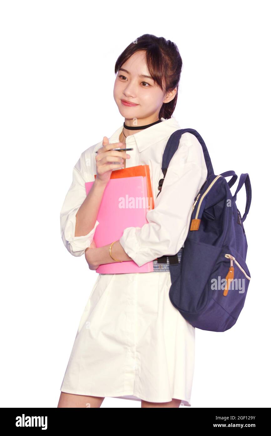 Indian college girl holding books hi-res stock photography and images ...